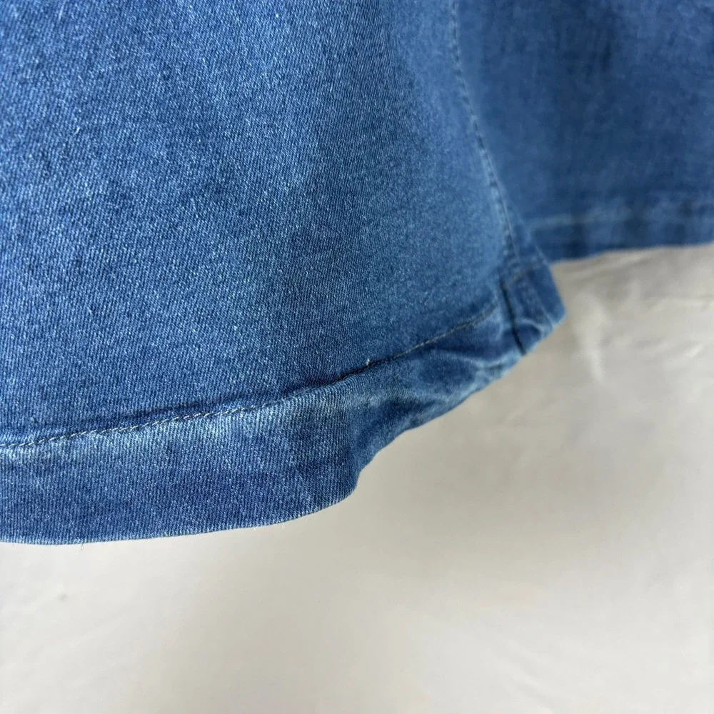Agnes Orinda Denim Overall‎ Pinafore Bib Jumper Dress Plus Size 3X Blue Pocket